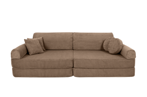Slimcord Sztruksowa Sofa Dziecięca Premium Brązowa