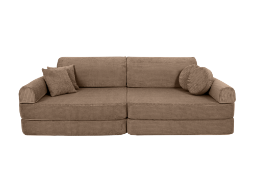 Slimcord Sztruksowa Sofa Dziecięca Premium Brązowa