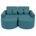 Sofa Modułowa dla Dziecka Max - 12 Elementów | Aesthetic Turkusowy