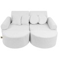 Boucle Sofa Max – Modułowa Sofa Dla Dzieci | 12 Elementów Kolor bialy-1
