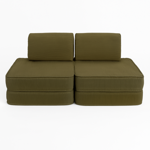 Sofa Modułowa dla Dziecka Basic - 4 Elementy | Aesthetic khaki