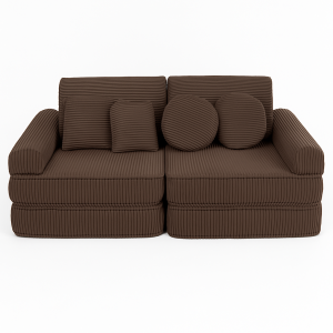 Sofa Modułowa dla Dziecka Plus - 10 Elementów | Aesthetic Brązowy