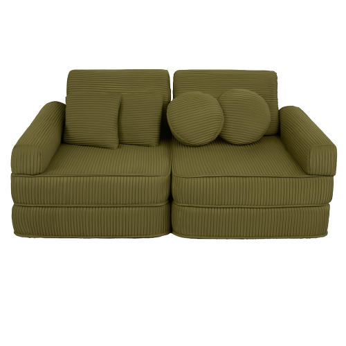 Sofa Modułowa dla Dziecka Plus - 10 Elementów | Aesthetic khaki
