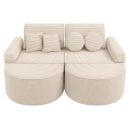 Sofa Modułowa dla Dziecka Max - 12 Elementów | Aesthetic Kolor Ecru