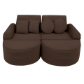 Sofa Modułowa dla Dziecka Max - 12 Elementów | Aesthetic Brązowy