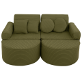 Sofa Modułowa dla Dziecka Max - 12 Elementów | Aesthetic khaki