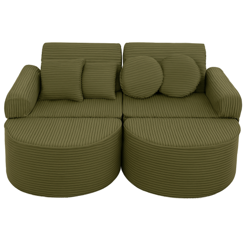 Sofa Modułowa dla Dziecka Max - 12 Elementów | Aesthetic khaki