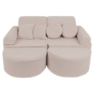 Bearly Sofa Max – Modułowa Sofa Dla Dzieci | 12 Elementów Kolor jasnoszary