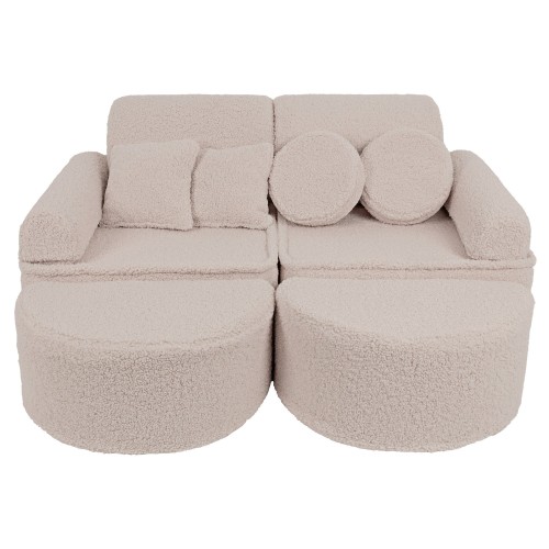 Bearly Sofa Max – Modułowa Sofa Dla Dzieci | 12 Elementów Kolor jasnoszary