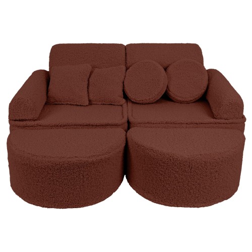 Bearly Sofa Max – Modułowa Sofa Dla Dzieci | 12 Elementów Kolor ciemny-braz