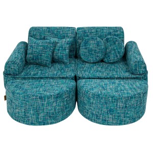 Tangle Sofa Max – Modułowa Sofa Dla Dzieci | 12 Elementów Kolor lagoon-blue