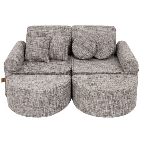 Tangle Sofa Max – Modułowa Sofa Dla Dzieci | 12 Elementów Kolor moon-grey