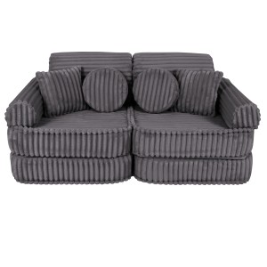 Churros Sofa Plus – Modułowa Sofa Dla Dzieci | 10 Elementów Color jurassic-grey