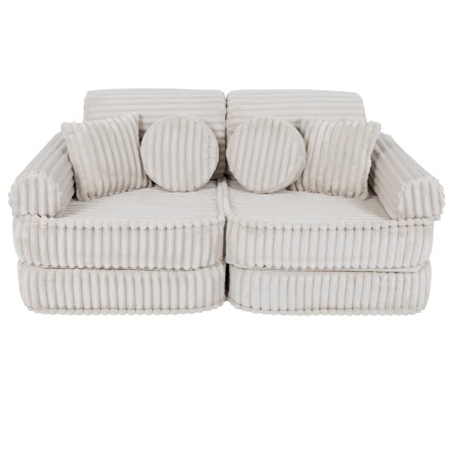 Churros Sofa Plus – Modułowa Sofa Dla Dzieci | 10 Elementów Color cotton-candy-white