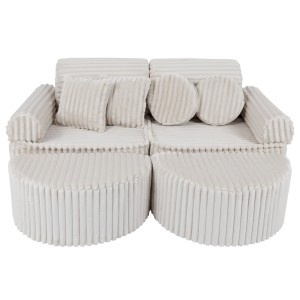 Churros Sofa Max – Modułowa Sofa Dla Dzieci | 12 Elementów Color cotton-candy-white