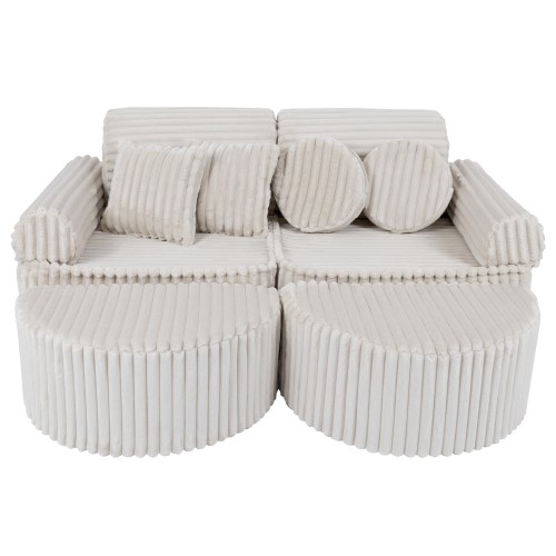 Churros Sofa Max – Modułowa Sofa Dla Dzieci | 12 Elementów Color cotton-candy-white