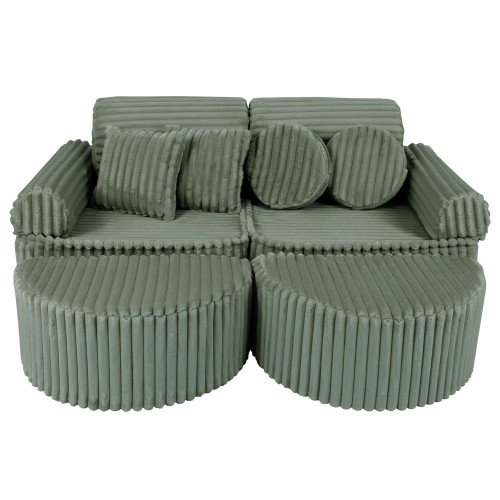 Churros Sofa Max – Modułowa Sofa Dla Dzieci | 12 Elementów Color olive-sage-green