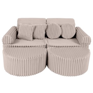 Churros Sofa Max – Modułowa Sofa Dla Dzieci | 12 Elementów Color pebble-beige