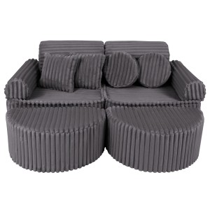 Churros Sofa Max – Modułowa Sofa Dla Dzieci | 12 Elementów Color jurassic-grey