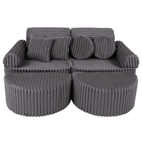 Churros Sofa Max – Modułowa Sofa Dla Dzieci | 12 Elementów Color jurassic-grey