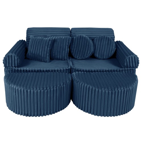 Churros Sofa Max – Modułowa Sofa Dla Dzieci | 12 Elementów Color midnight-blue