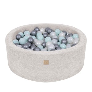 Okrągły Basen z 200 piłkami, 90x30cm, Champange - Ecru, Boucle