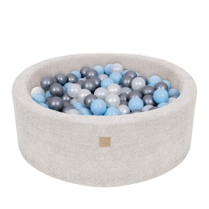 Okrągły Basen z 200 piłkami, 90x30cm, Champange - Ecru, Boucle