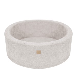 Okrągły Basen, 90x30cm, Champange - Ecru, Boucle, bez piłek