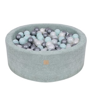 Okrągły Basen z 200 piłkami, 90x30cm, Fresh Mint, Boucle
