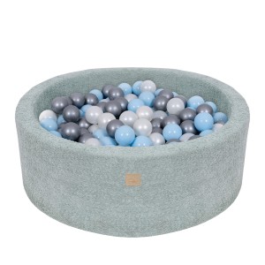 Okrągły Basen z 200 piłkami, 90x30cm, Fresh Mint, Boucle