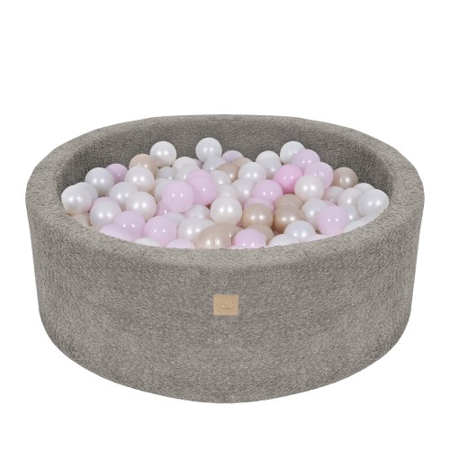 Okrągły Basen z 200 piłkami, 90x30cm, Tan-Beige, Boucle