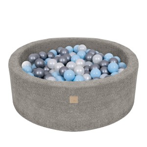 Okrągły Basen z 200 piłkami, 90x30cm, Tan-Beige, Boucle