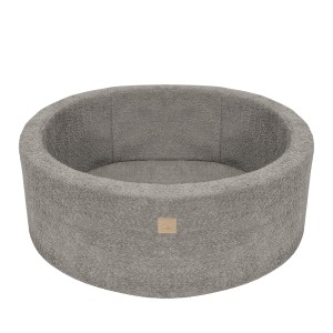 Okrągły Basen, 90x30cm, Tan-Beige, Boucle, bez piłek