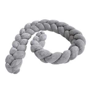 Warkocz Ochronny do Łóżeczka – Miękki Ochraniacz dla Dziecka | Aesthetic Kolor grey-3 Rozmiar 3.0m