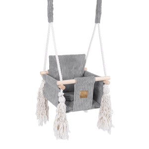 Huśtawka dla Dziecka do Domu – Square Swing | Aesthetic Kolor grey-3