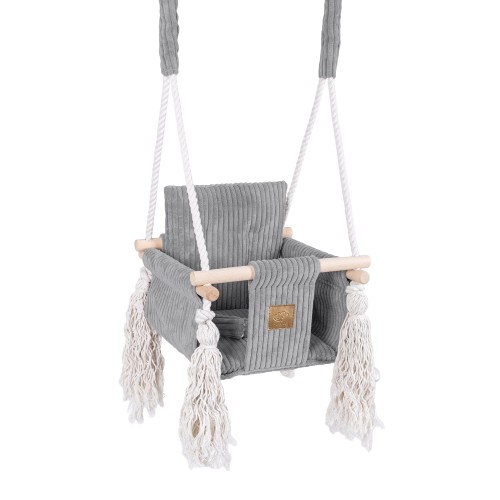 Huśtawka dla Dziecka do Domu – Square Swing | Aesthetic Kolor grey-3