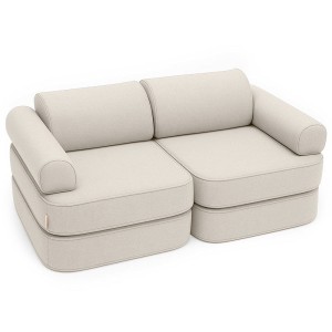 Sofa Modułowa dla Dziecka Plus – 6 Elementów | Outzy Kolor Oat Blush Beige