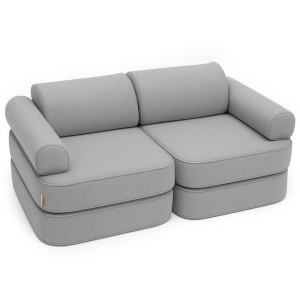 Sofa Modułowa dla Dziecka Plus – 6 Elementów | Outzy Feather Fog Gray