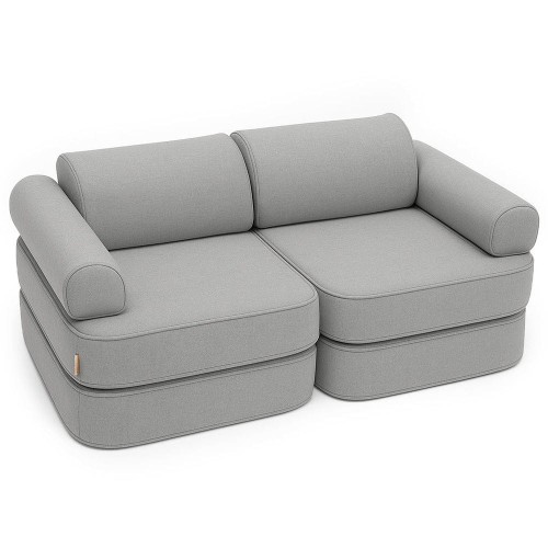 Sofa Modułowa dla Dziecka Plus – 6 Elementów | Outzy Feather Fog Gray