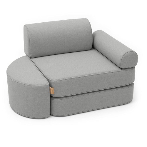 Fotel Modułowy dla Dziecka – 4 Elementy | Outzy Feather Fog Gray