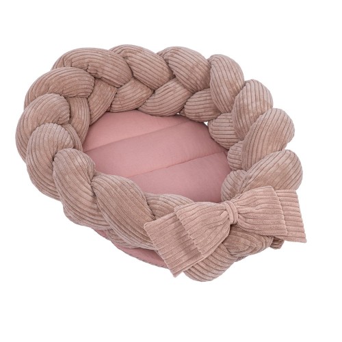 Kokon Niemowlęcy z Warkoczem Ochronnym 200cm - Aesthetic Powder Pink