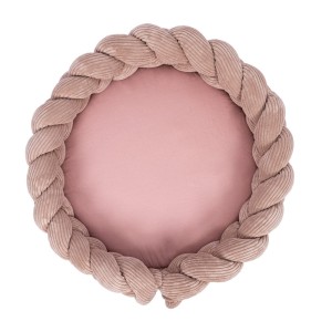Kokon Niemowlęcy z Warkoczem Ochronnym - Mata do Zabawy 300cm | Aesthetic Powder Pink