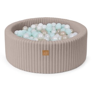 Basen z Kulkami dla Dziecka – Churros pebble-beige 200 Piłeczek Perłowy biały/Perłowy Miętowy/Jasno Perłowo Złoty