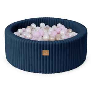 Basen z Kulkami dla Dziecka – Churros midnight-blue 200 Piłeczek Perłowy biały/Pink pastel/Jasno Perłowo Złoty