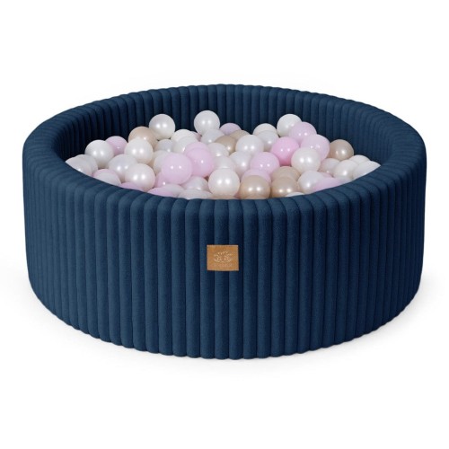 Basen z Kulkami dla Dziecka – Churros midnight-blue 200 Piłeczek Perłowy biały/Pink pastel/Jasno Perłowo Złoty