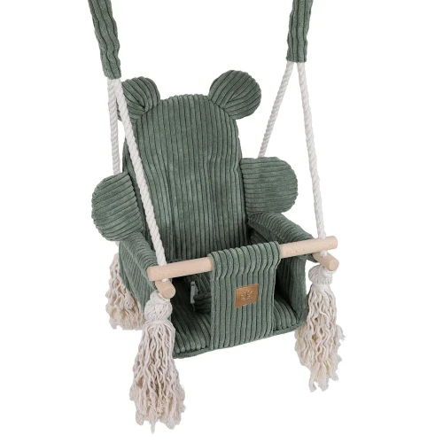 Huśtawka dla Dziecka do Domu – Bear Swing | Aesthetic Kolor olive-green