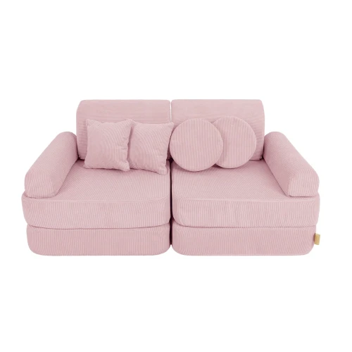 Sofa Modułowa dla Dziecka Plus - 10 Elementów | Slimcord Różowy