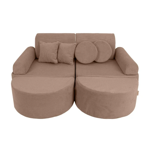 Sofa Modułowa dla Dziecka Max - 12 Elementów | Slimcord Brązowy