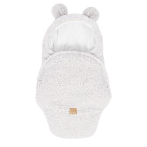 Otulacz dla Niemowlaka z Uszami Misia – Bearly brudna-biel