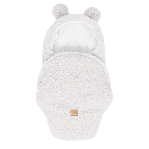 Otulacz dla Niemowlaka z Uszami Misia – Bearly brudna-biel
